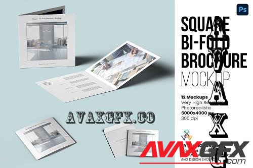 Square Bi-Fold Brochure Mockups - 6580920