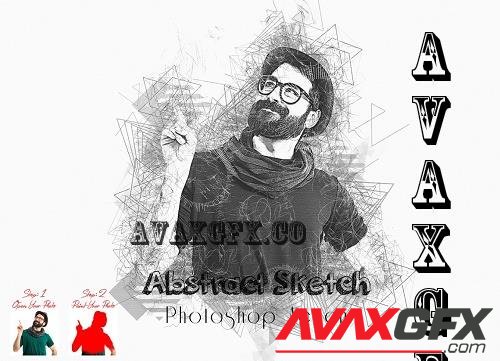 Abstract Sketch Photoshop Action - 7353553