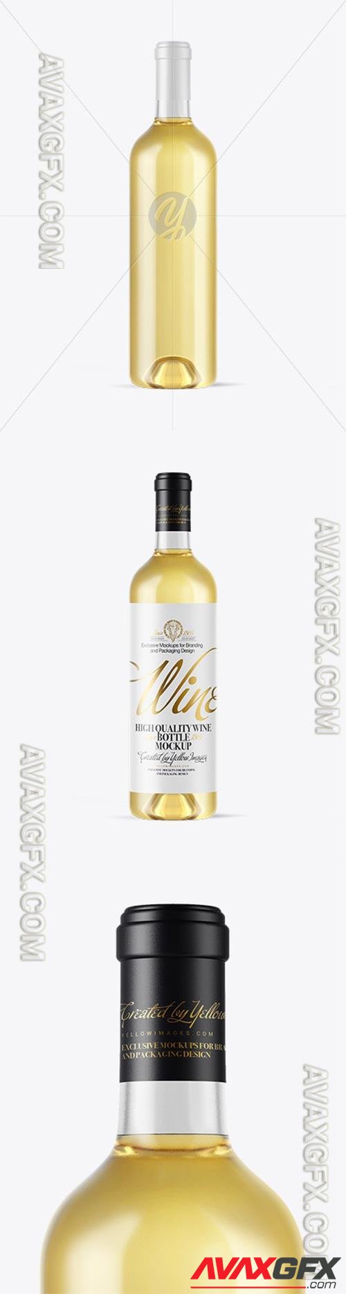 Clear Glass White Wine Bottle Mockup 48167 TIF
