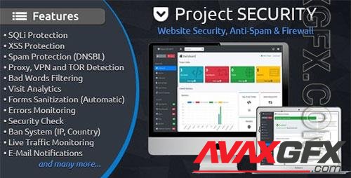CodeCanyon - Project SECURITY v4.9.5 - Website Security, Anti-Spam & Firewall - 15487703
