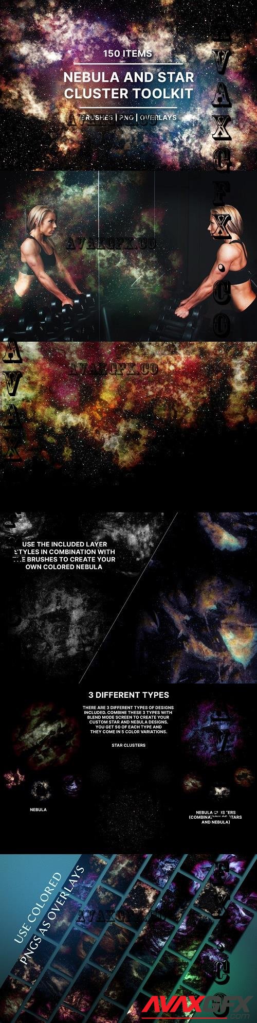 Nebula Star Clusters(Brushes, PNG) - 7342247