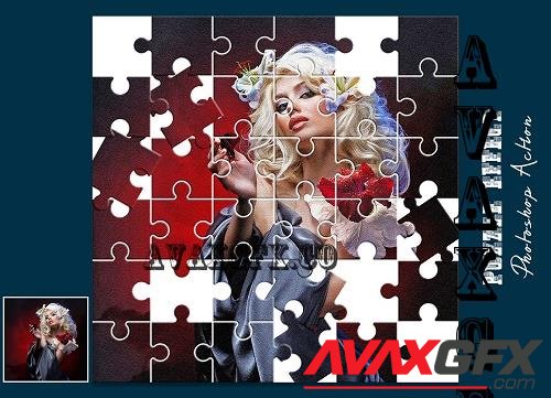 Puzzle Effect Photoshop Action - 7357583