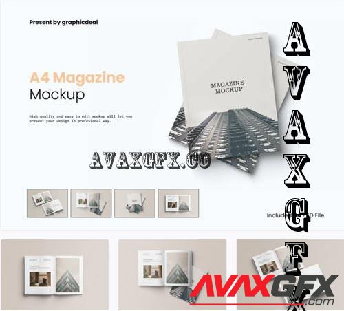 Letter Magazine Mockup - 7337347