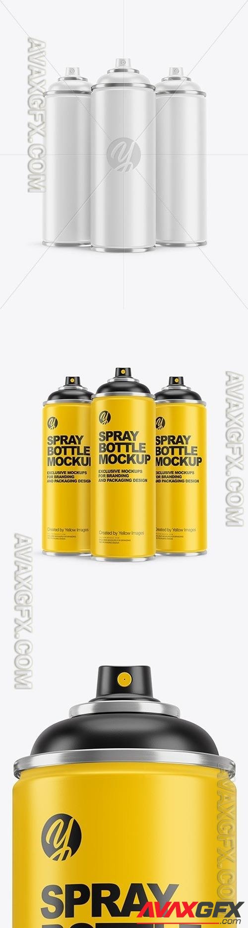 3 Matte Spray BottlesMockup 51701 TIF