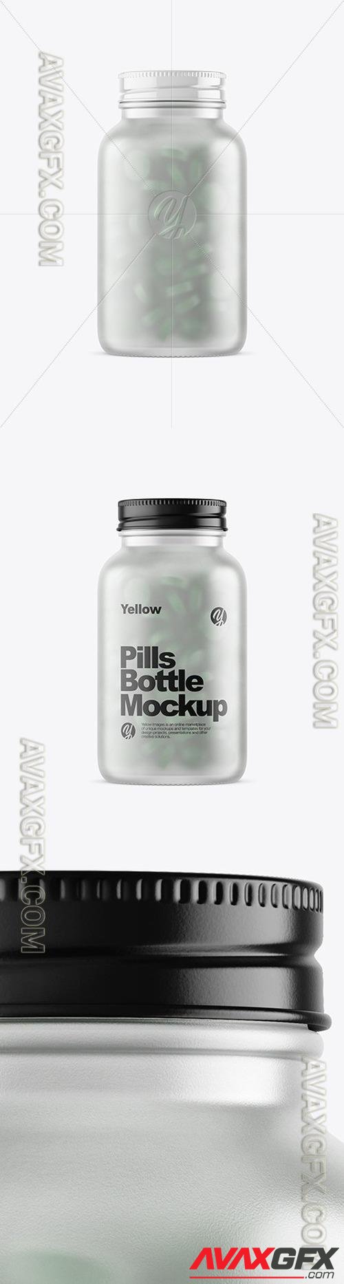 Frosted Glass Bottle With Pills Mockup 51650 TIF