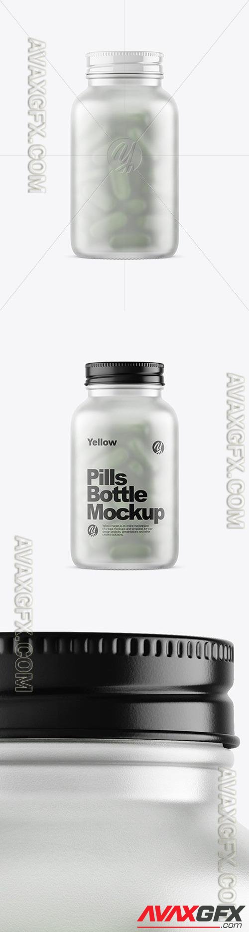 Frosted Glass Bottle With Pills Mockup 51642 TIF