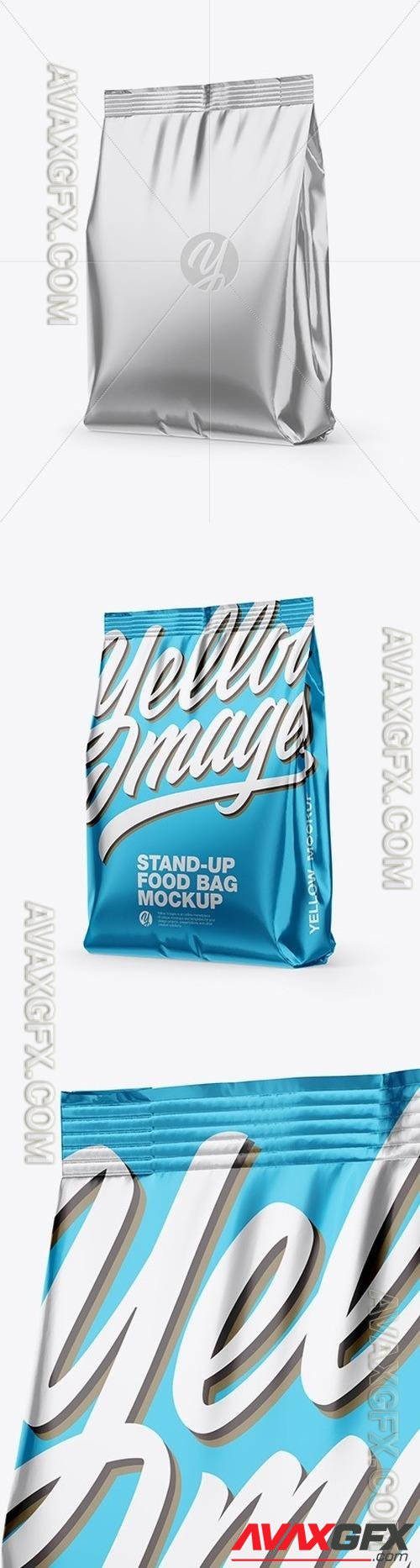 Metallic Stand-Up Bag Mockup - Half Side View 56349 TIF