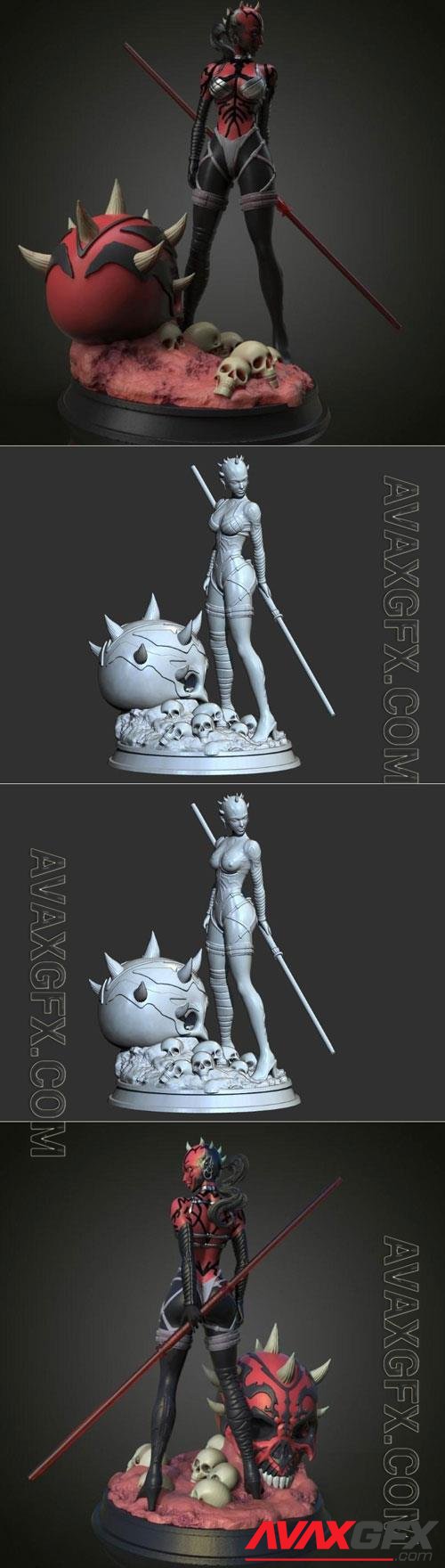 Darth Maul girl 3D STL