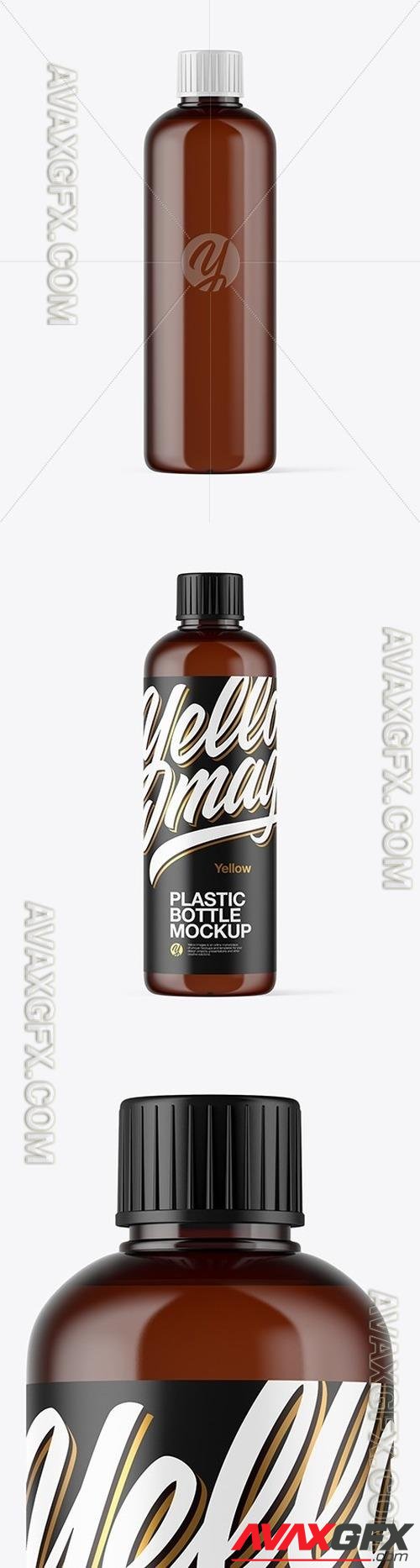 Amber Plastic Bottle Mockup 46546 TIF