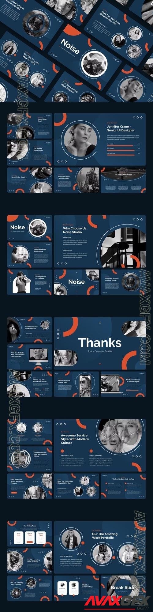 Noise - Creative PowerPoint, Keynote and Google Slides Template