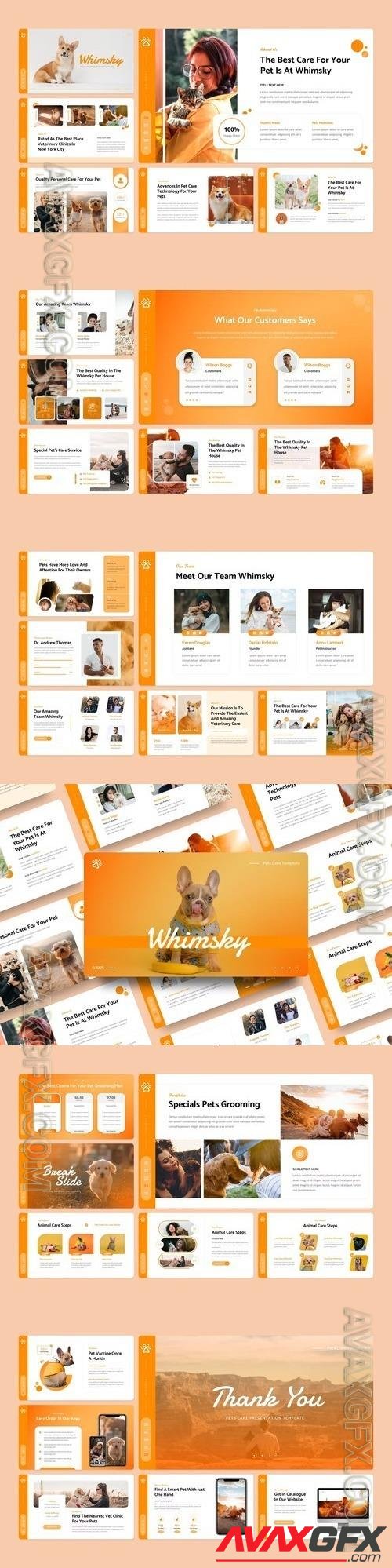 Whimsky - Pets Care Powerpoint, Keynote and Google Slides Template