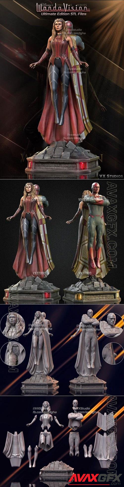 Wanda and Vision 3D STL