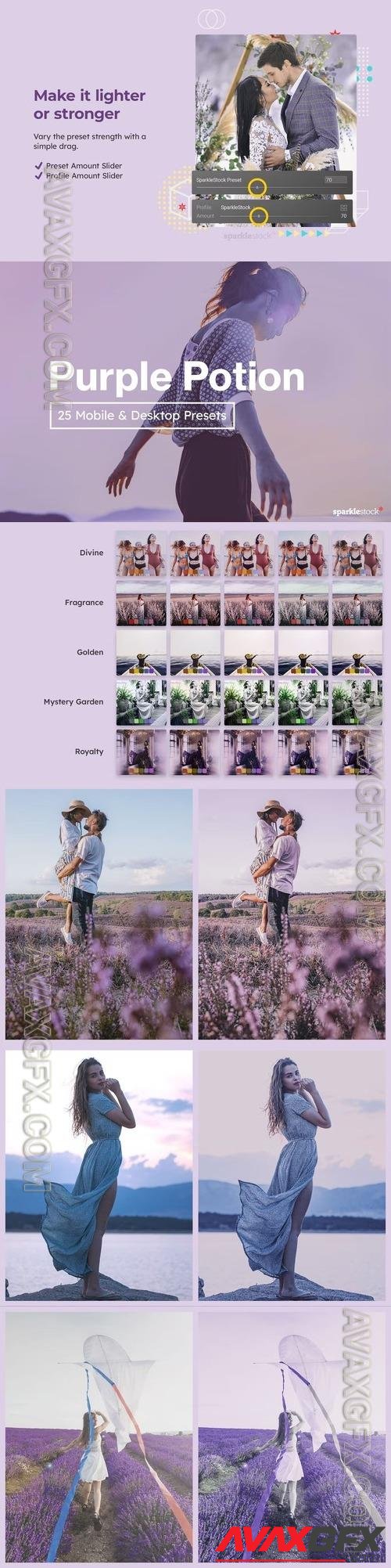 25 Purple Potion Lightroom Presets and LUTs