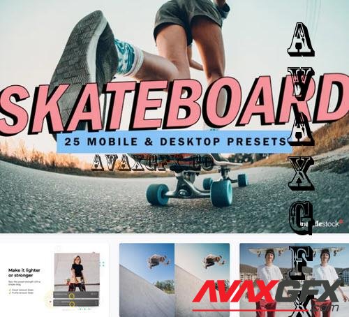 25 Skateboard Lightroom Presets LUTs - 7365929