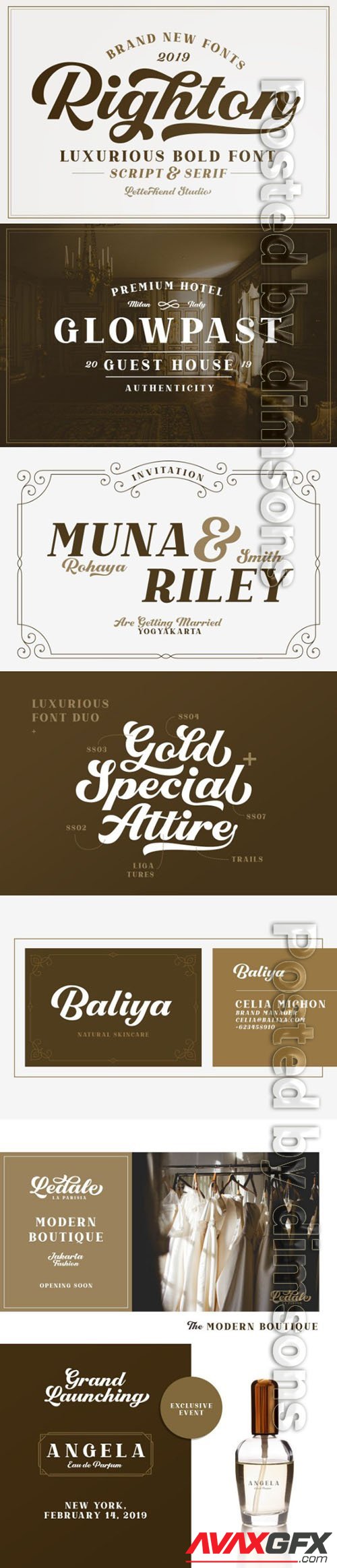 Righton - Script & Serif Font Duo OTF, TTF