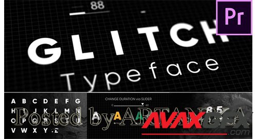 VH - Glitch - Animated Typeface 22846308