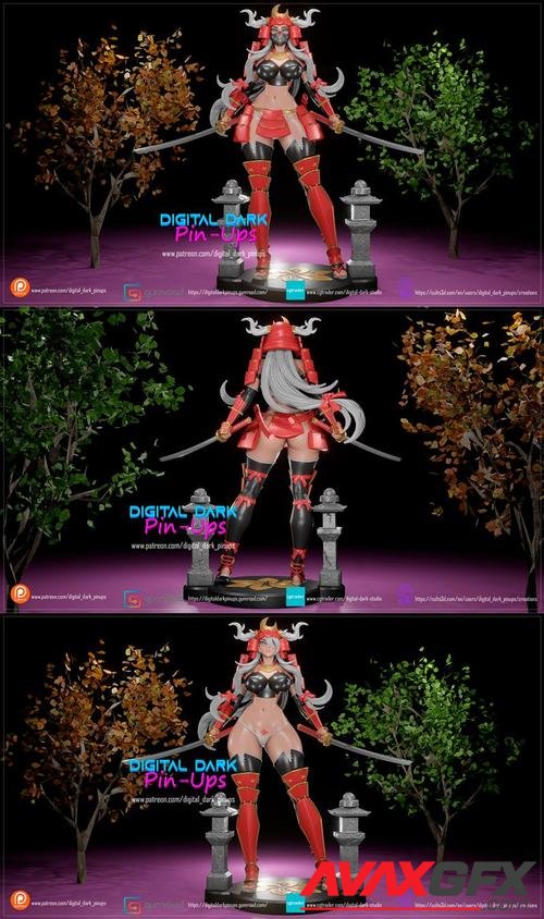 Digital Dark Pin-Ups - Samurai Girl – 3D Print