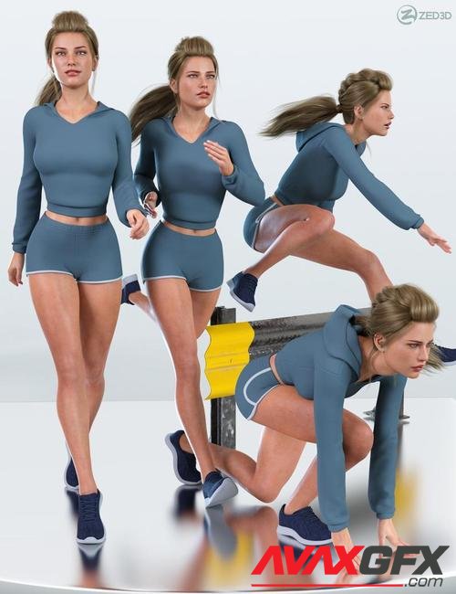Z Walking, Running, Jumping, and Landing Utility Collection for Genesis 8 and 8.1 Female