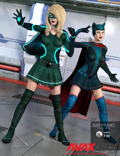 Superhero Add-On Planetary Orbit Textures for Genesis 3 Female(s)