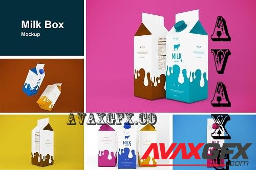 Milk Box Mockup - 7340273