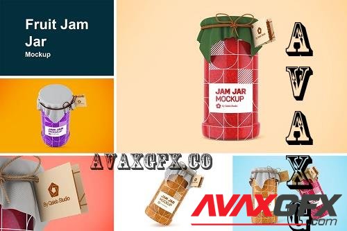 Fruit Jam Jar Mockup - 7325637