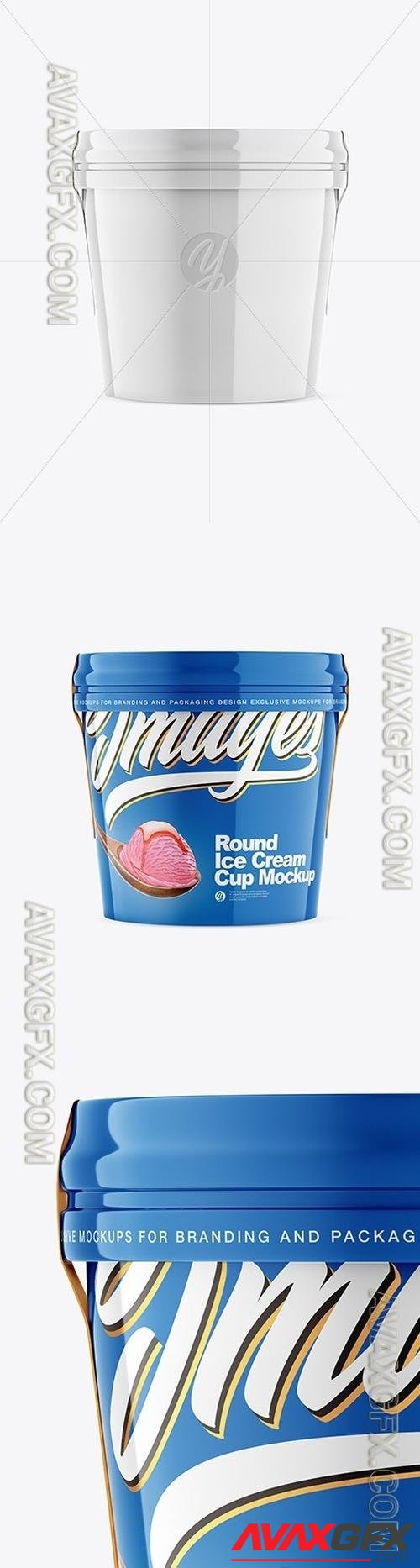 Glossy Ice Cream Cup Mockup 46958 TIF