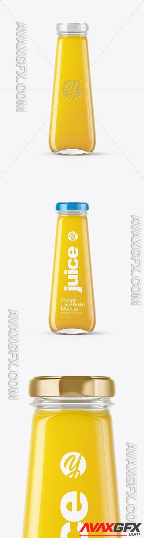 Clear Glass Bottle with Orange Juice Mockup 46884 TIF