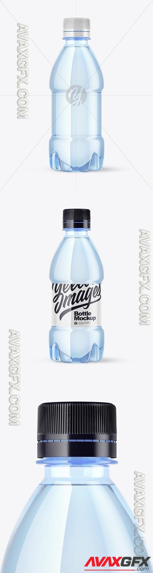 250ml PET Blue Water Bottle Mockup 46845 TIF