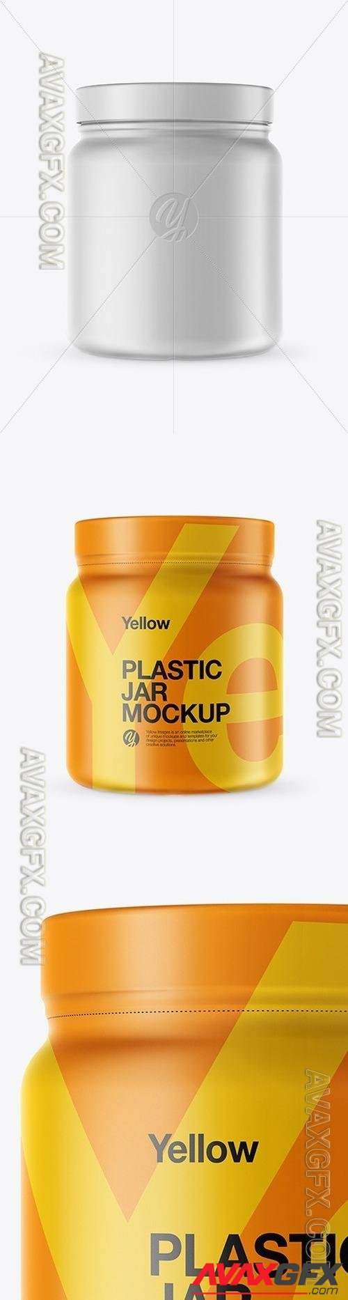 Matte Plastic Jar with Shrink Sleeve Mockup 48034 TIF