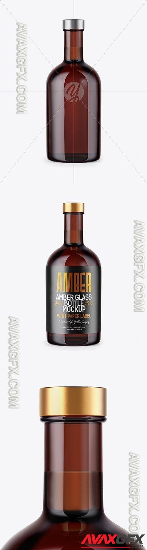 Amber Glass Bottle Mockup 48162 TIF