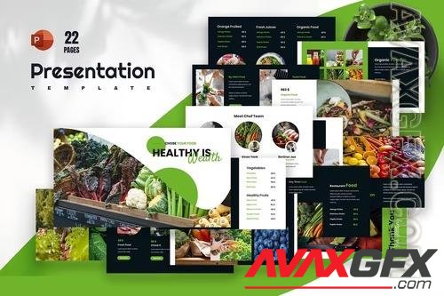 Auth Organic Food PowerPoint Presentation Template