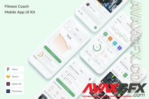 Fitness Coach Mobile App UI Kit