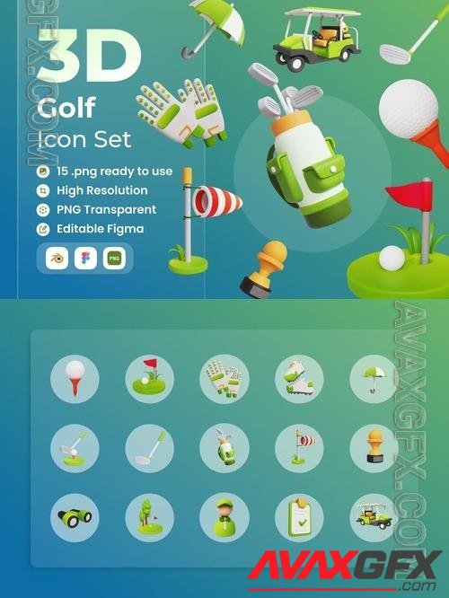 Golf 3D Illustration