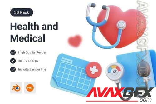Health and Medical 3D Illustration