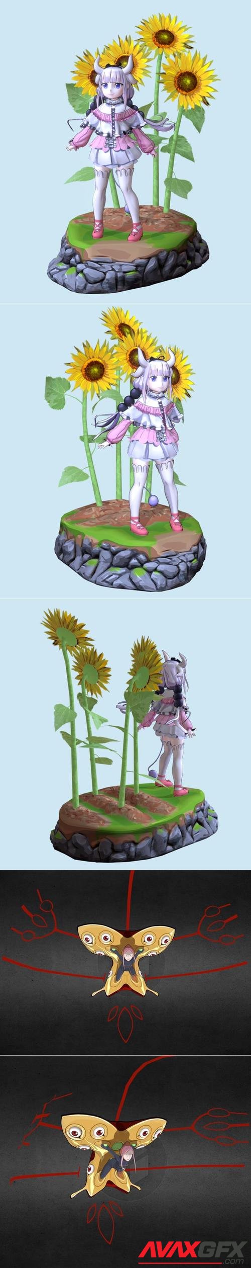 Kanna Kamui and Anemone – 3D Print