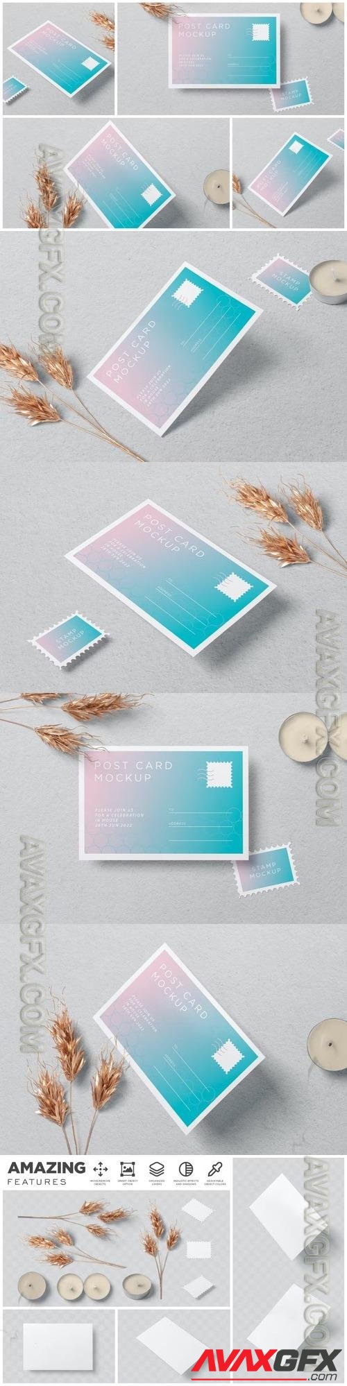 4x6 Post Card Mockups