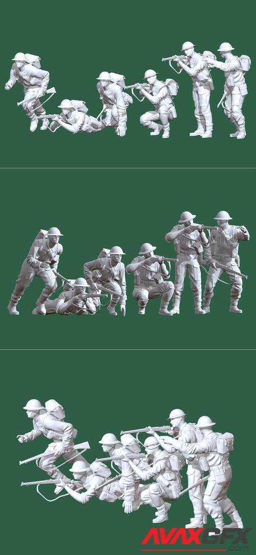 British soldiers ww2 – 3D Print
