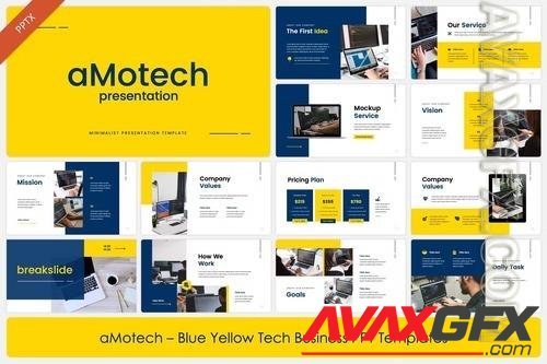 aMotech - Business Profile Powerpoint, Keynote and Google Slides Template