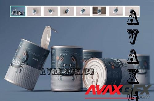 Aluminum Food Can Mockups - Large - 6916784