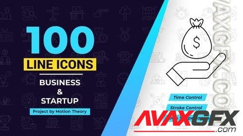 100 Business & Startup Line Icons 38660689