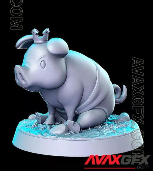 Princess Piglette (cursed royalty) 3D Print