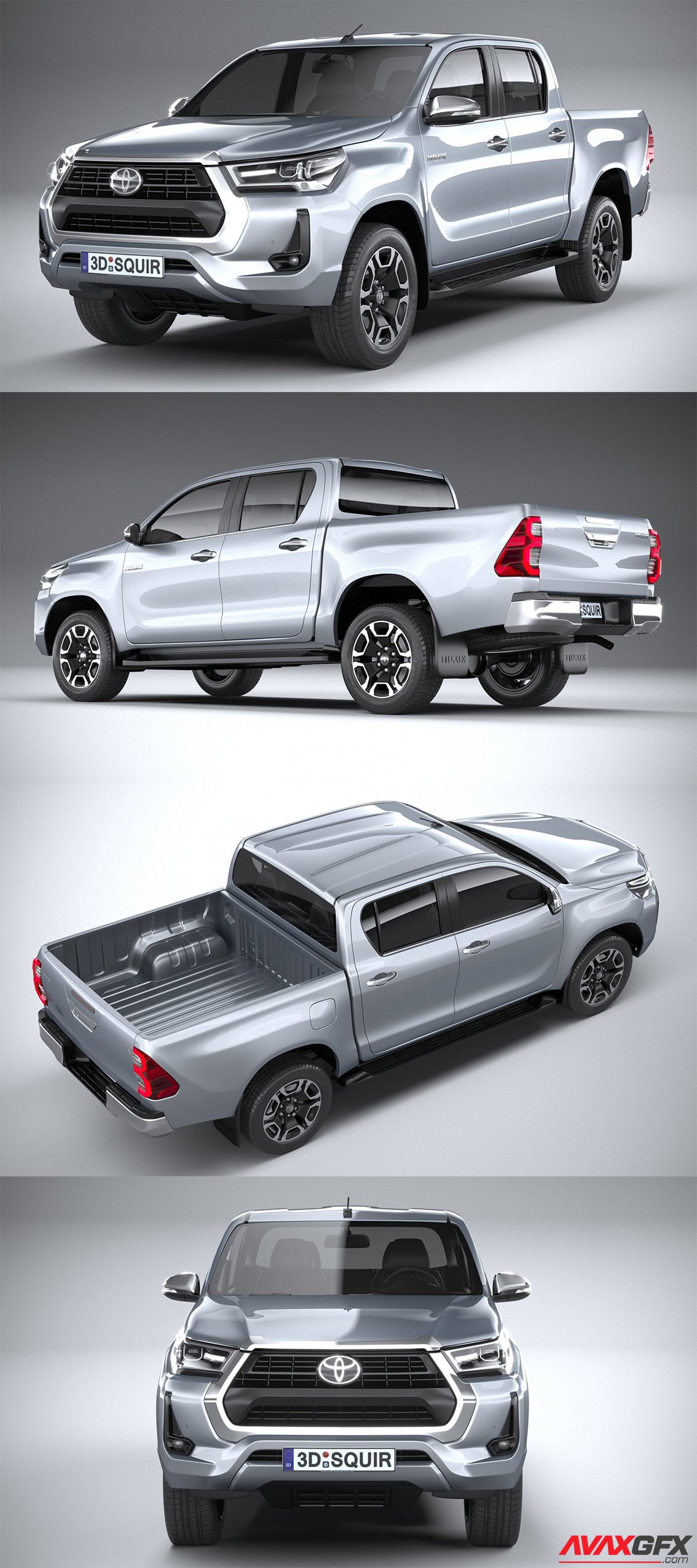 Toyota Hilux Double Cab 2021 3D