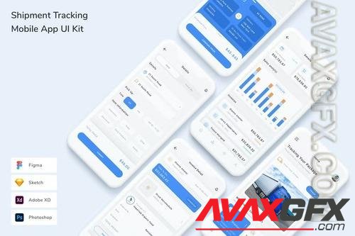 Shipment Tracking Mobile App UI Kit JY94XM8