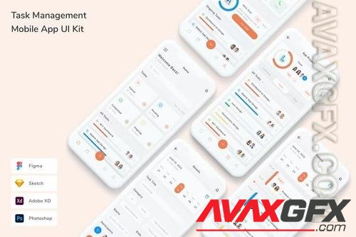 Task Management Mobile App UI Kit 8VA25PP