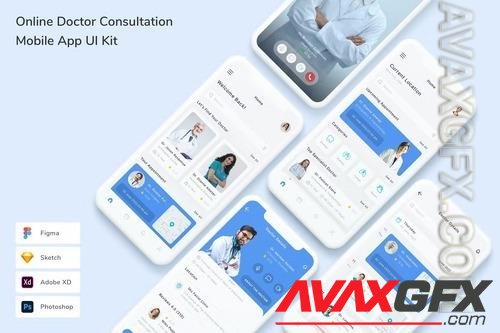 Online Doctor Consultation Mobile App UI Kit F9HPSKM