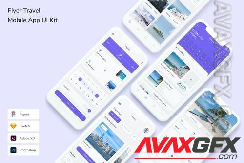 Flyer Travel Mobile App UI Kit HFZW53K