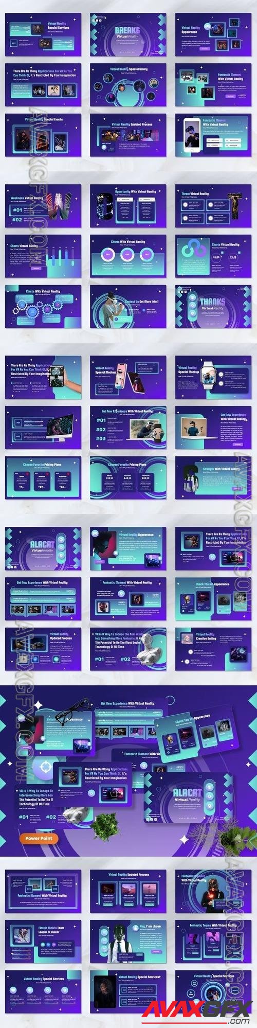 Alacat - Virtual Spaces Powerpoint Templates