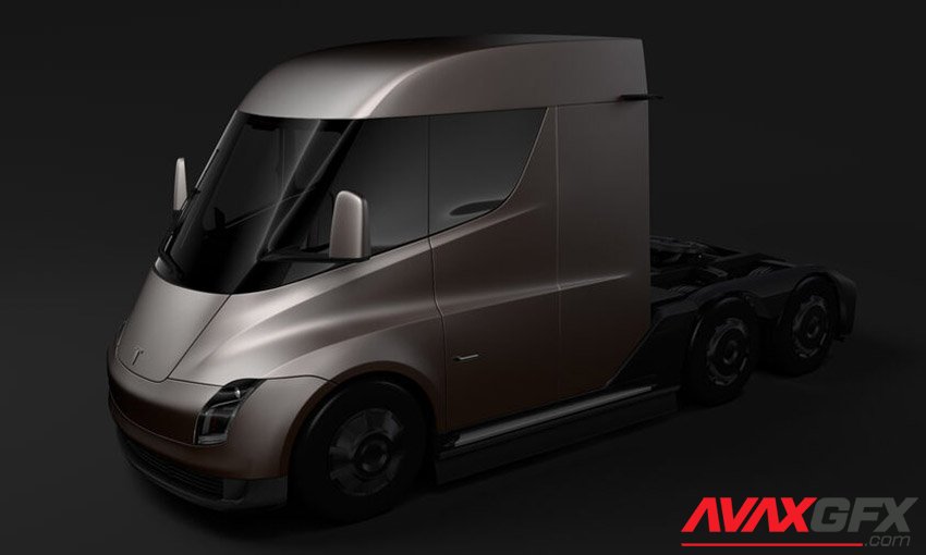 Tesla Semi 3axis LR 2018 3D