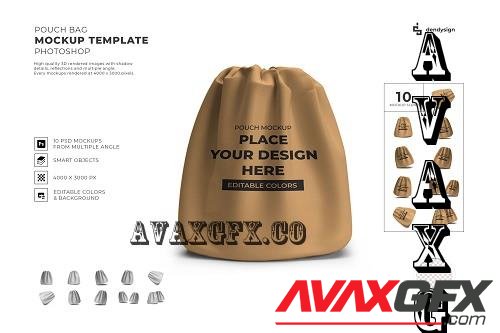 Pouch Bag Mockup Template Set - 2026912