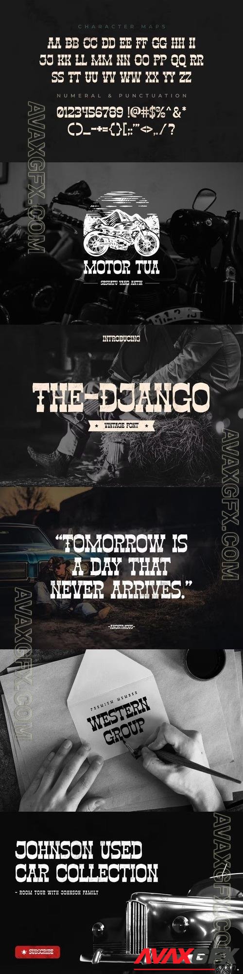 The Django – Vintage Font WF9N7BP